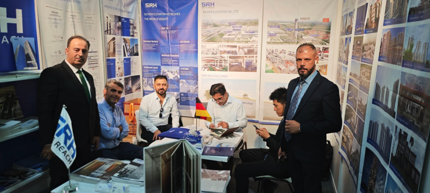 森赫電梯亮相2025年伊拉克國際建筑建材博覽會，助力中東基建新未來